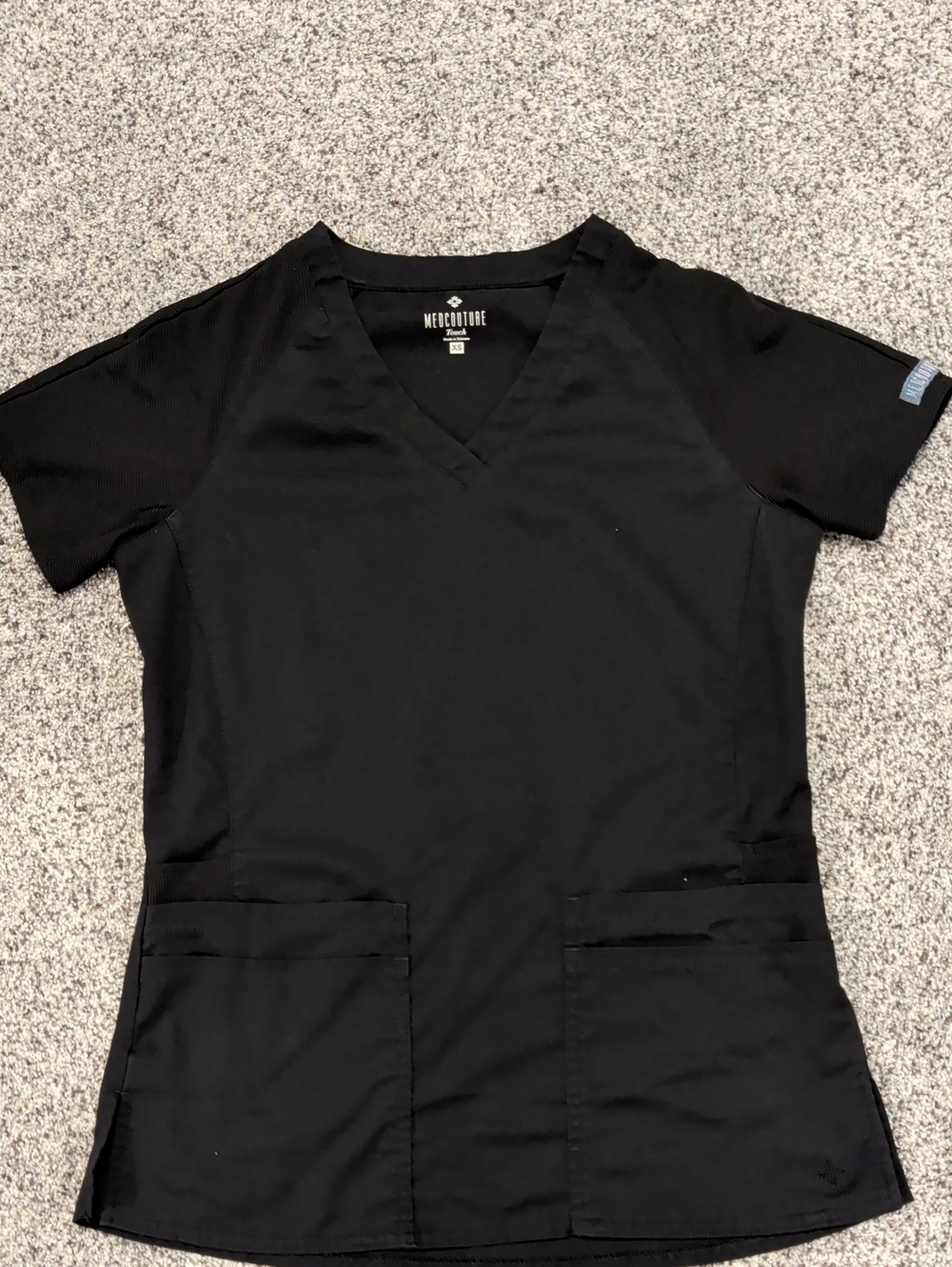 Med Couture Black Scrub Top